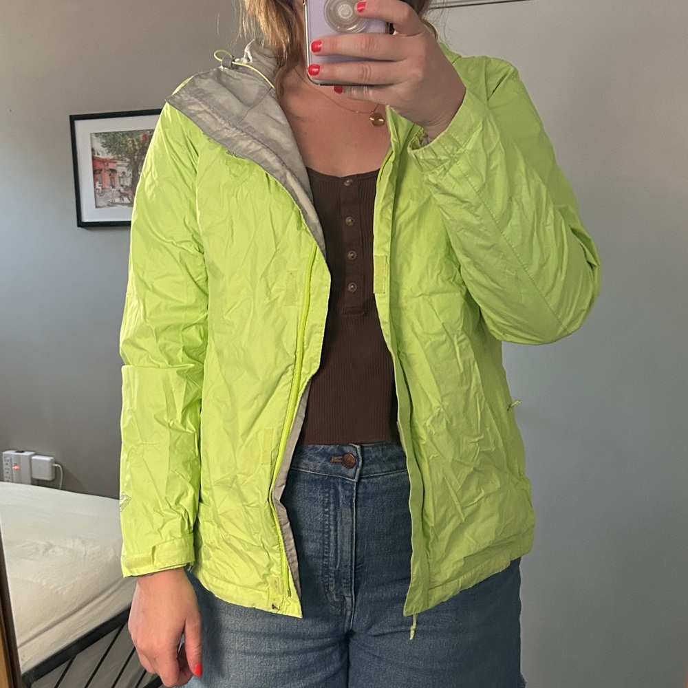 Columbia Women's Neon Yellow/Green Rain Jacket